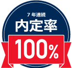 就職率100%