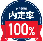 就職率100%